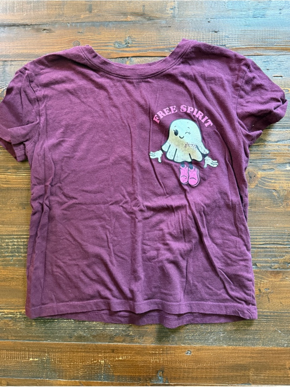 GAP Purple 'Free Spirit' Graphic Tee with Pink Accent Sz 12